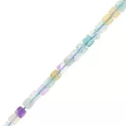 Perles cube facetté 4x4 mm en pierre gemme - Fluorite x10