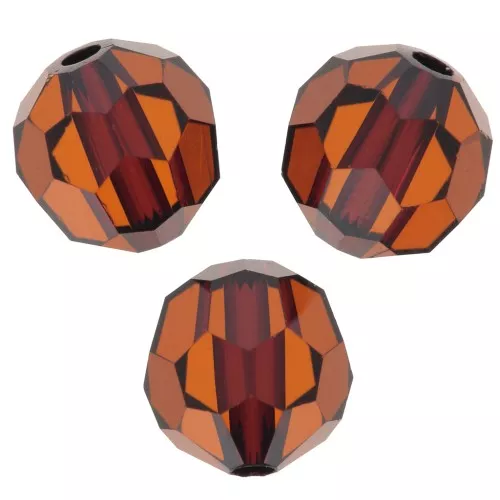 Perles rondes  PureCrystal 5000 6 mm - Smoked Amber x6