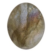 Cabochon plat ovale - palet - 10x8 mm en pierre gemme - Labradorite x1
