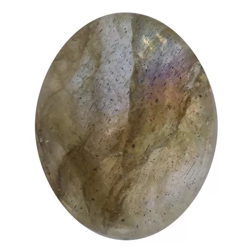 Cabochon plat ovale - palet - 10x8 mm en pierre gemme - Labradorite x1