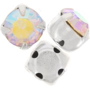 Chatons montés 6 mm Crystal AB x5|raw }}