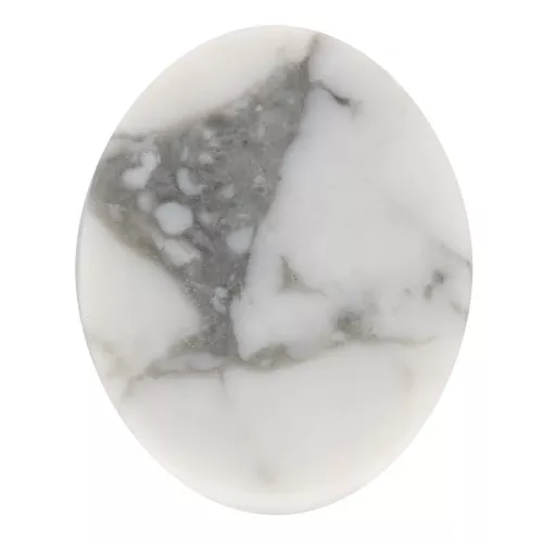 Cabochon plat ovale - palet - 10x8 mm en pierre gemme - Howlite x1