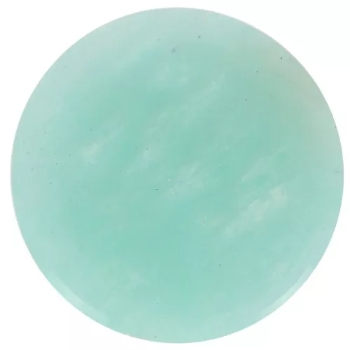 Cabochon plat rond - palet - 12 mm en pierre gemme - Amazonite x1