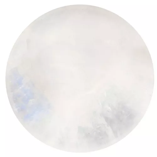 Cabochon plat rond - palet - 12 mm en pierre gemme - Pierre de lune x1