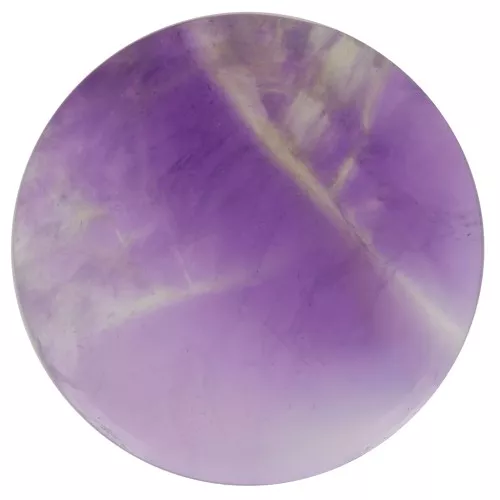 Cabochon plat rond - palet - 12 mm en pierre gemme - Amethyste x1