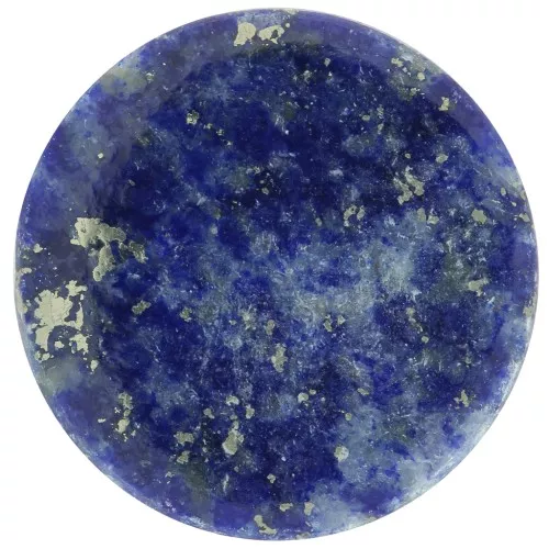 Cabochon plat rond - palet - 12 mm en pierre gemme - Lapis lazuli x1