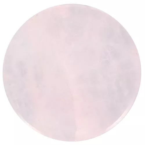 Cabochon plat rond - palet - 12 mm en pierre gemme - Quartz rose x1