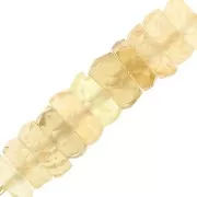 Perles Heishi rondelles facettées - en pierre gemme 6x2 mm - Citrine x20