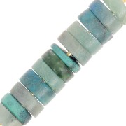 Perles Heishi rondelles en pierre gemme 5x2 mm - Chrysocolle x20