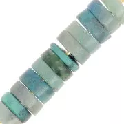 Perles Heishi rondelles en pierre gemme 5x2 mm - Chrysocolle x20