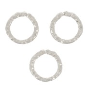 Anneaux ouverts diamantés 5.5x0.9 mm - Argent 925 x10|raw }}