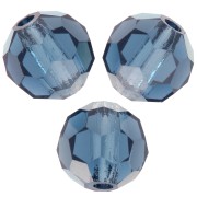 Perles rondes facettées Preciosa - Round Bead 6 mm - Montana x6