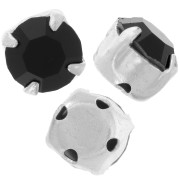 Chatons montés 6 mm Jet x5|raw }}