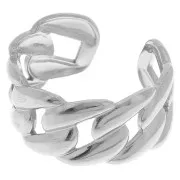 Bague large gros maillons réglable - Acier inoxydable 304 x1