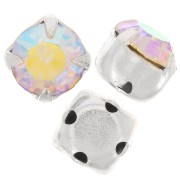 Chatons montés 7 mm Crystal AB x5|raw }}