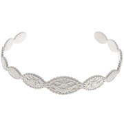 Bracelet jonc ovale motif soleil réglable 12x155 mm Acier inoxydable 304 x1