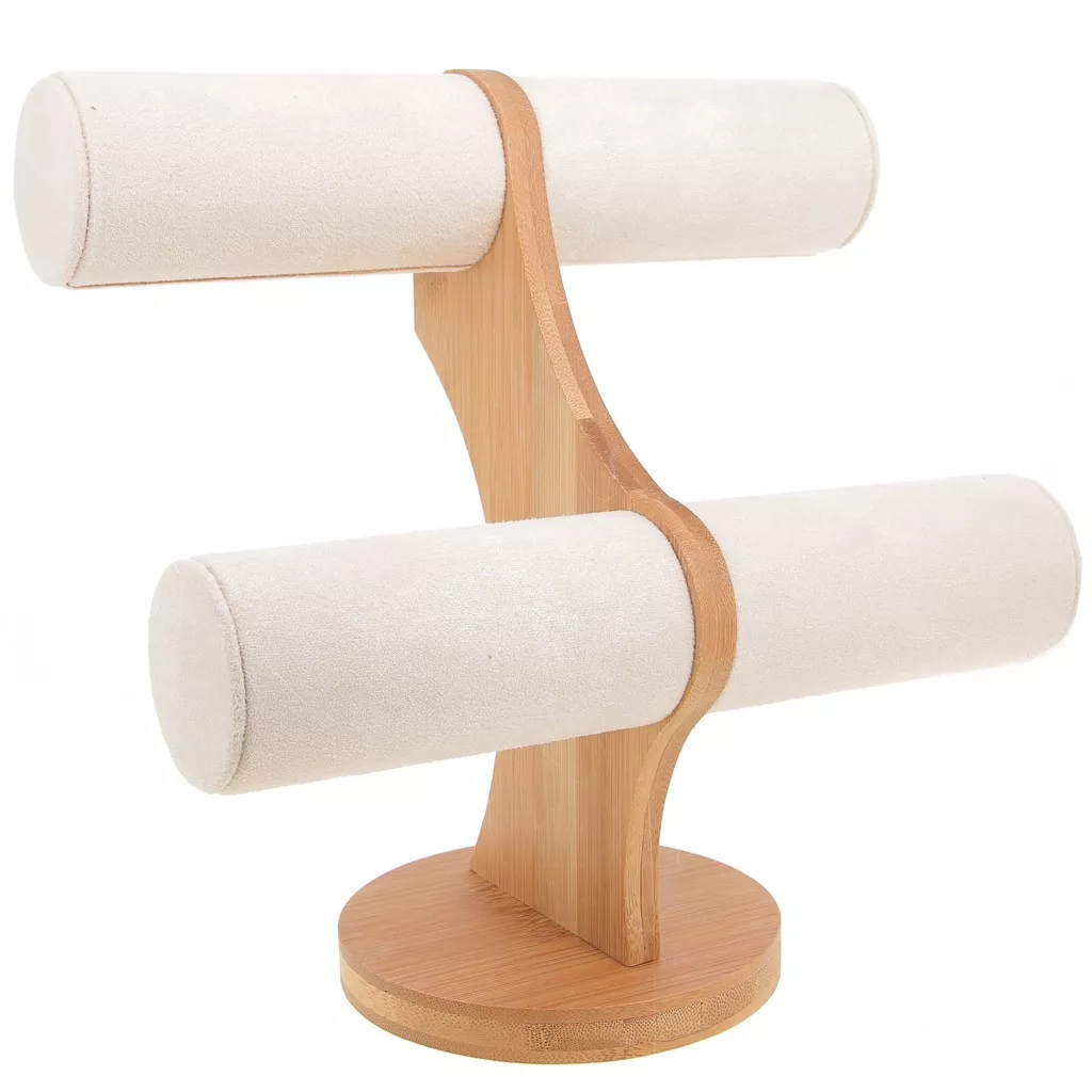 Porte bijoux présentoir à bijoux pour bracelets 24x24 cm bambou