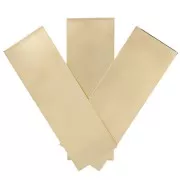 Plaque rectangle 90x30 mm - épaisseur 0.3 mm - Gold filled (or laminé)  x1