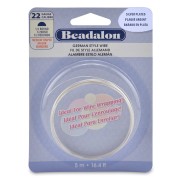 Fil de cuivre demi-rond 0.64 mm German Style Wire - Argenté x5m