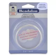 Fil de cuivre demi-rond 0.64 mm German Style Wire - Argenté x5m