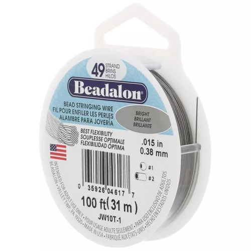 Fil Cablé 49 brins 0.38 mm - Beadalon - Acier inoxydable x31m