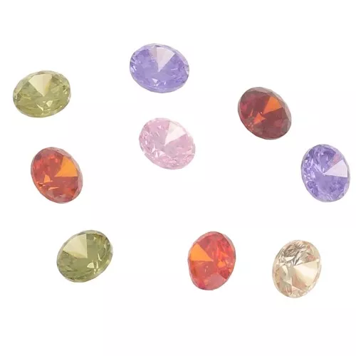 Cabochons ronds en Oxyde de Zirconium 3 mm - Multicolore x10