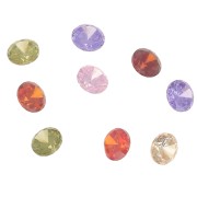 Cabochons ronds en Oxyde de Zirconium 2.5 mm - Multicolore x10|raw }}
