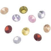 Cabochons ronds en Oxyde de Zirconium 4 mm - Multicolore x10