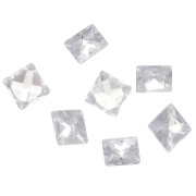 Cabochons carrés en Oxyde de Zirconium 3 mm - Crystal x10|raw }}