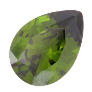 Cabochon poire en Oxyde de Zirconium 14x10 mm - Olive x1