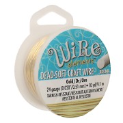 Fil de cuivre Craft Wire souple 0.51 mm - Doré anti-ternissement x9.1m