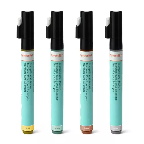 Kit de stylos marqueurs ImpressArt - encre acrylique - 4 couleurs