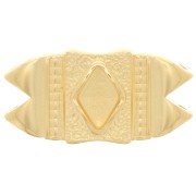 Cymbal - Connecteur pour perles GemDuo 25x12 mm Mantrakia II - Doré à l'or fin x1