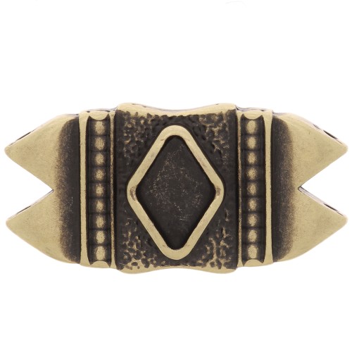 Cymbal - Connecteur pour perles GemDuo 25x12 mm Mantrakia II - Bronze x1