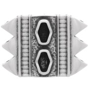 Cymbal - Connecteur pour perles SuperDuo 17x23mm Mantrakia III -Argenté vieilli x1|raw }}