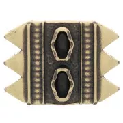 Cymbal - Connecteur pour perles SuperDuo 17x23 mm Mantrakia III - Bronze x1