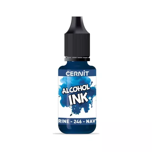 Encre transparente à alcool - Alcohol Ink Cernit n°246 - Bleu marine x20ml
