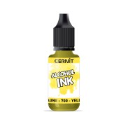 Encre transparente à alcool - Alcohol Ink Cernit n°700- Jaune x20ml|raw }}