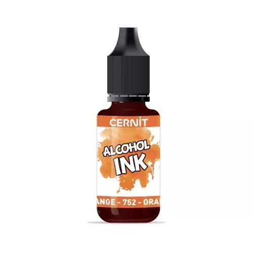 Encre transparente à alcool - Alcohol Ink Cernit n°752 - Orange x20ml