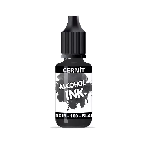 Encre transparente à alcool - Alcohol Ink Cernit n°100 - Noir x20ml