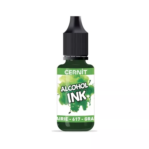 Encre transparente à alcool - Alcohol Ink Cernit n°617 - Vert prairie x20ml