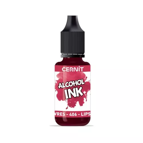 Encre transparente à alcool - Alcohol Ink Cernit n°406 - Rouge à lèvres x20ml