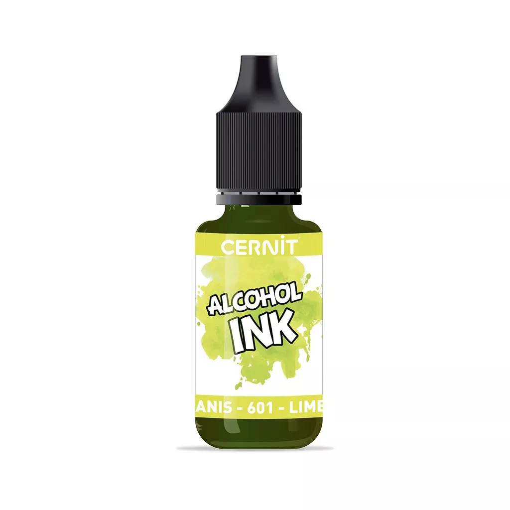 Encre transparente à alcool - Alcohol Ink Cernit n°601 - Vert anis x20ml