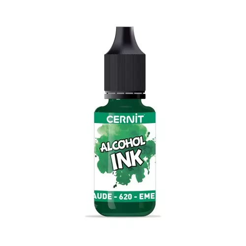 Encre transparente à alcool - Alcohol Ink Cernit n°620 - Vert emeraude x20ml
