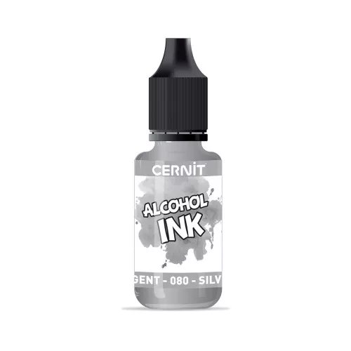Encre opaque à alcool - Alcohol Ink Cernit n°080 - Argent x20ml