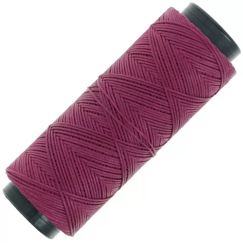 Fil plat en polyester ciré - Slam Cord pour micro macramé 0.8 mm - Magenta x100m