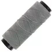 Fil plat en polyester ciré - Slam Cord pour micro macramé 0.8 mm - Gris x100m