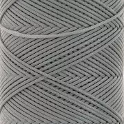 Fil plat en polyester ciré - Slam Cord pour micro macramé 0.8 mm - Gris x100m