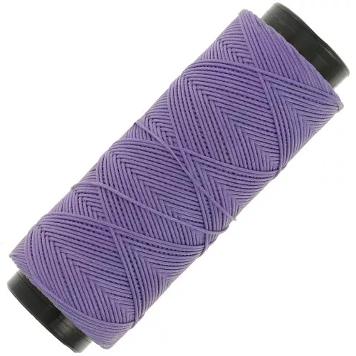 Fil plat en polyester ciré - Slam Cord pour micro macramé 0.8 mm - Amethyst x100m