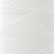 Fil plat en polyester ciré - Slam Cord pour micro macramé 0.8 mm - Blanc x100m